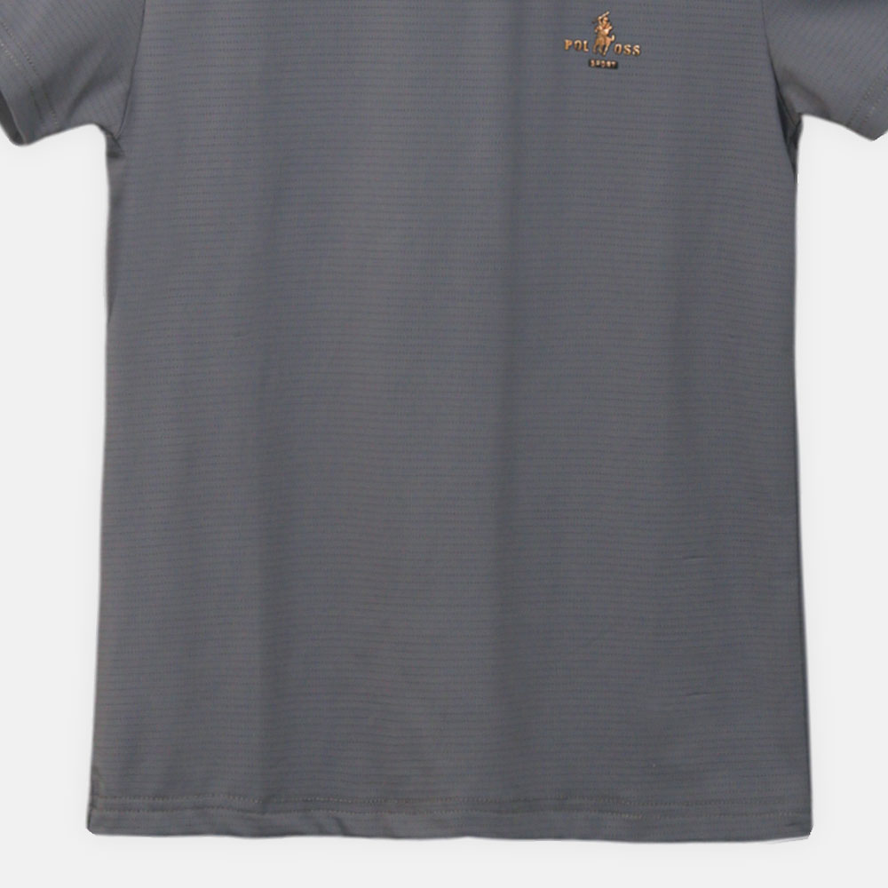 BOY T-SHIRT GREY RIBBED