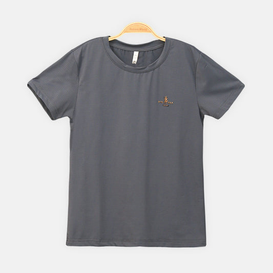 BOY T-SHIRT GREY RIBBED