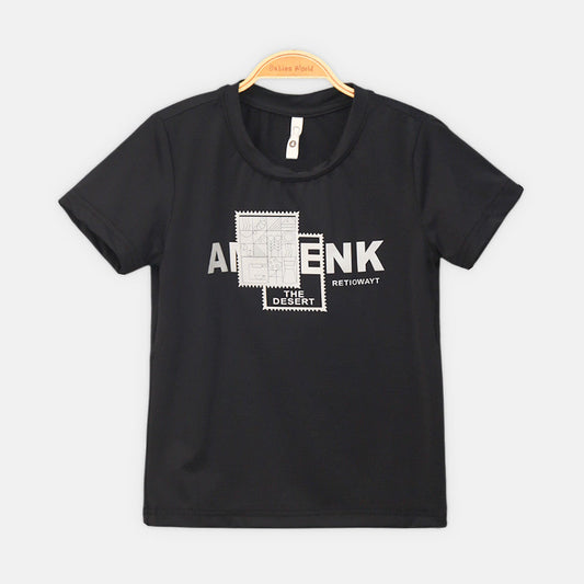 BOY T-SHIRT SPORTY BLACK RETIOWAYT