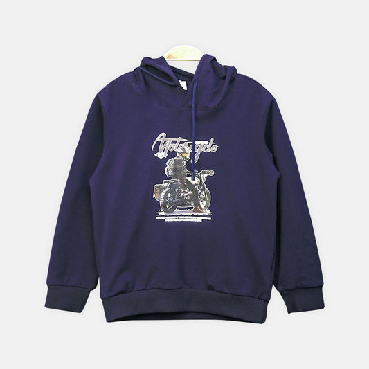 BOY T-SHIRT NAVY MOTORCYCLE GRAPHIC