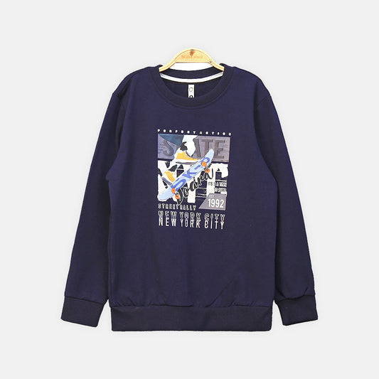 BOY T-SHIRT NAVY SKATEBOARD GRAPHIC