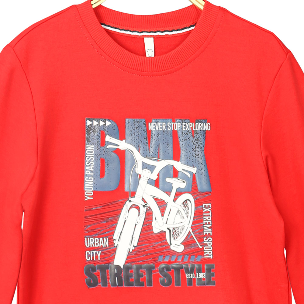BOY T-SHIRT RED STREET STYLE