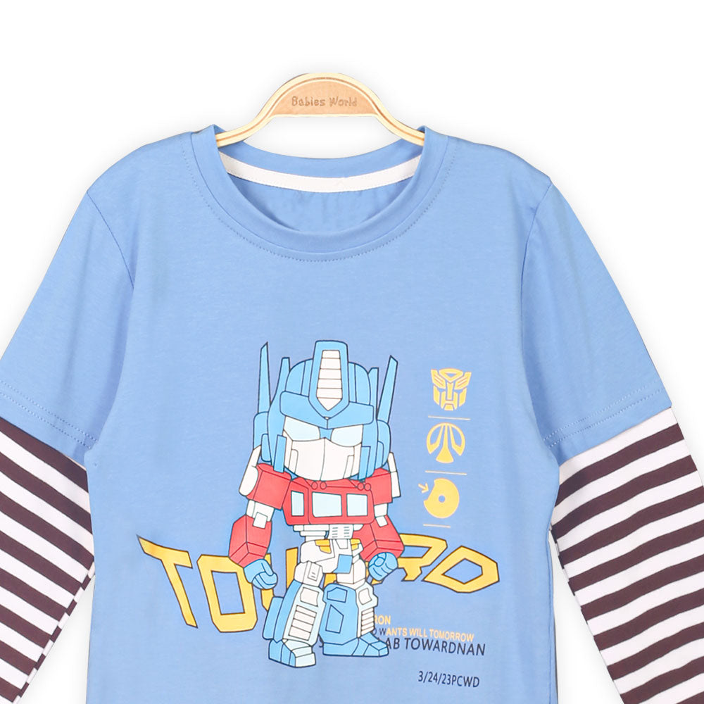 BOY T-SHIRT BLUE TRANSFORMER