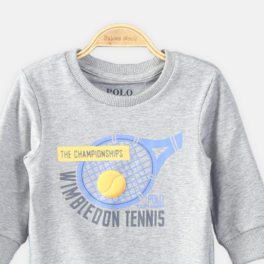 BOY T-SHIRT GREY TENNIS