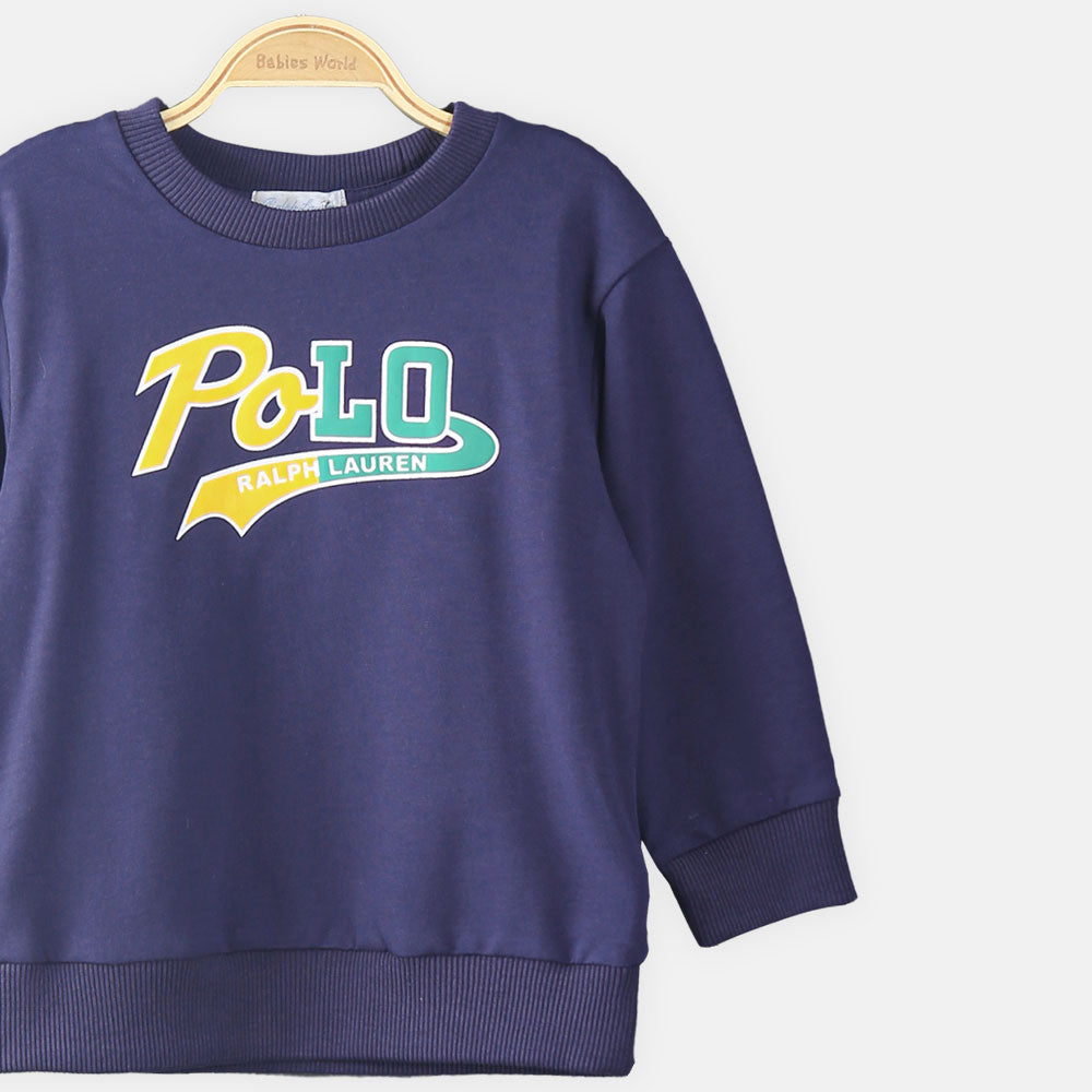 BOY T-SHIRT RALPH LAUREN NAVY BLUE