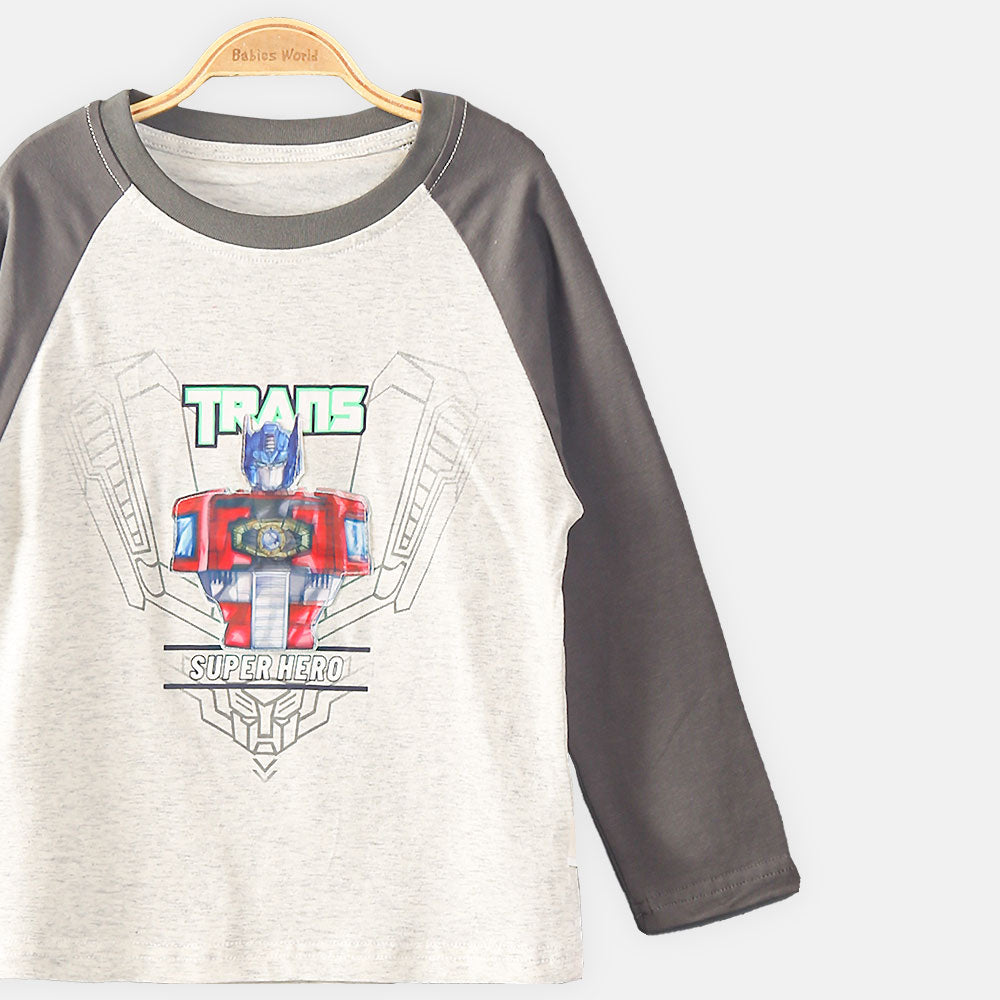 BOY T-SHIRT TRANSFORMERS GREY