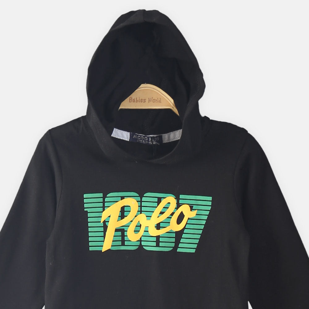 BOY T-SHIRT BLACK POLO HOODIE