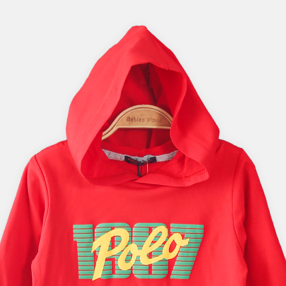 BOY T-SHIRT RED POLO HOODIE