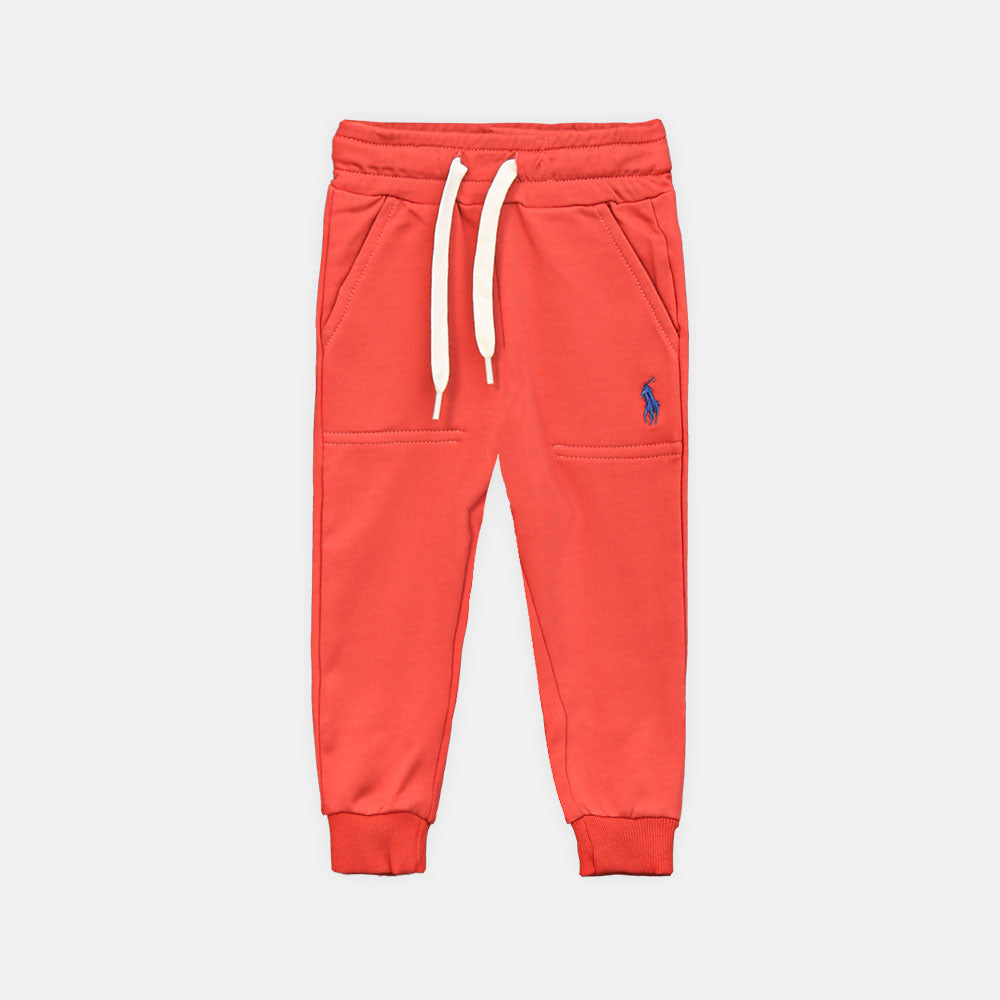 BOY TROUSER RED POLO