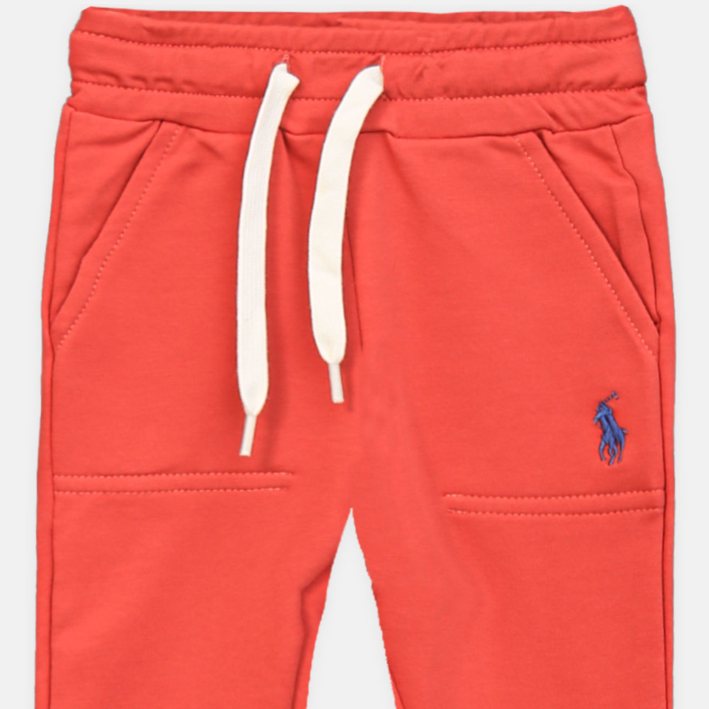 BOY TROUSER RED POLO