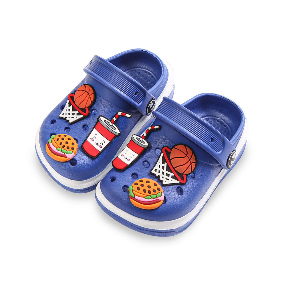 BOY CROCS BLUE SNACKS & BASKETBALL