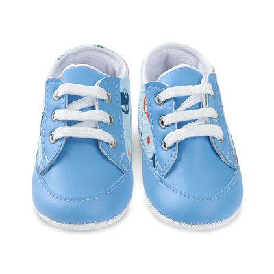 BOY PRE WALKER CERULEAN BLUE CARS SNEAKER