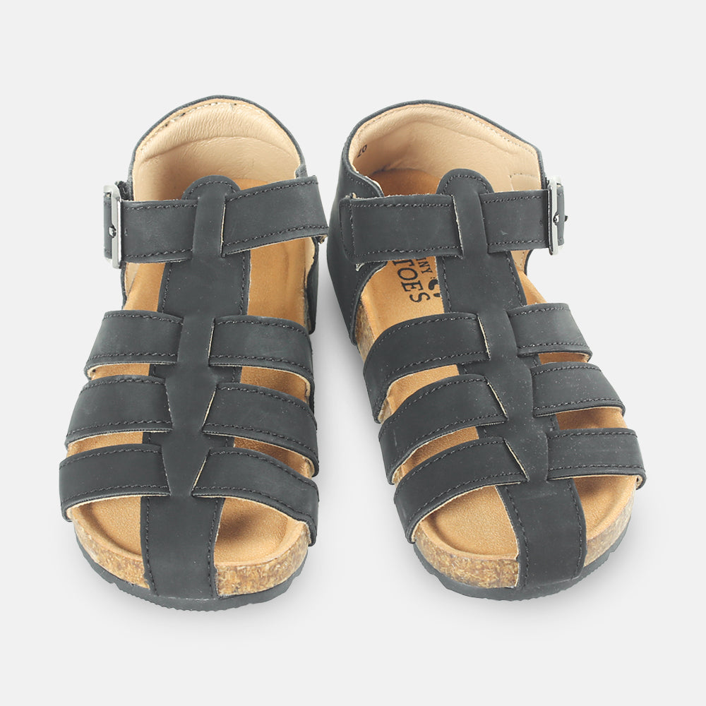 BOY SANDAL BLACK CORK-BASE LOOP