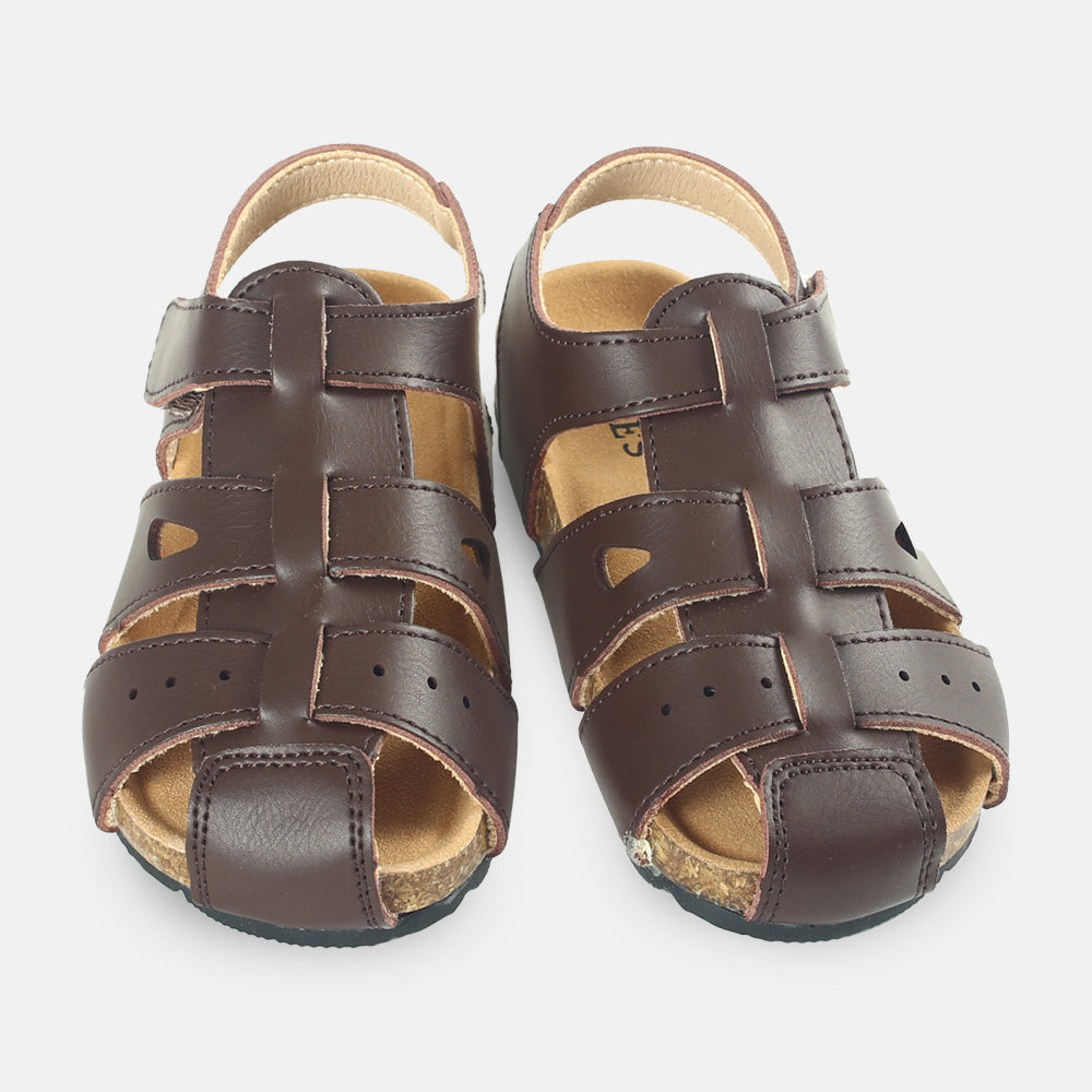 BOY SANDAL BROWN HOOP CORK-BASE