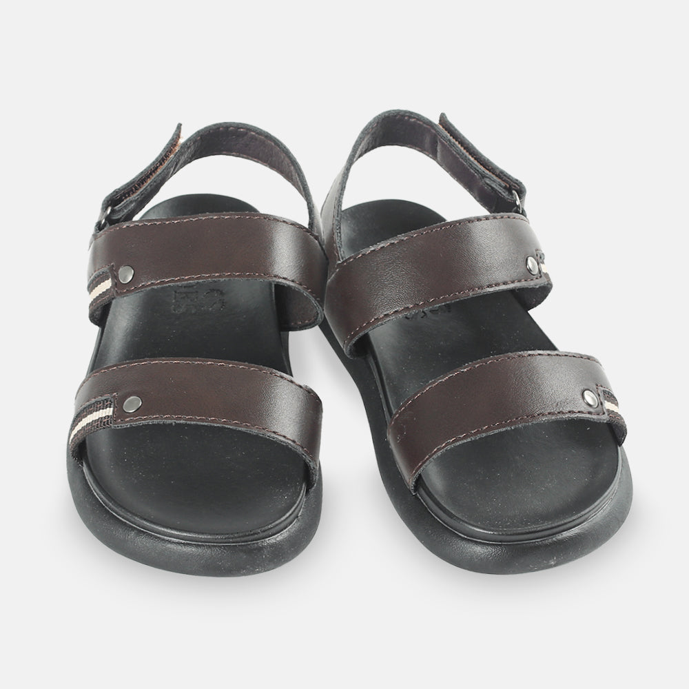 BOY SANDAL BLACK HOOP SOFT-BASE