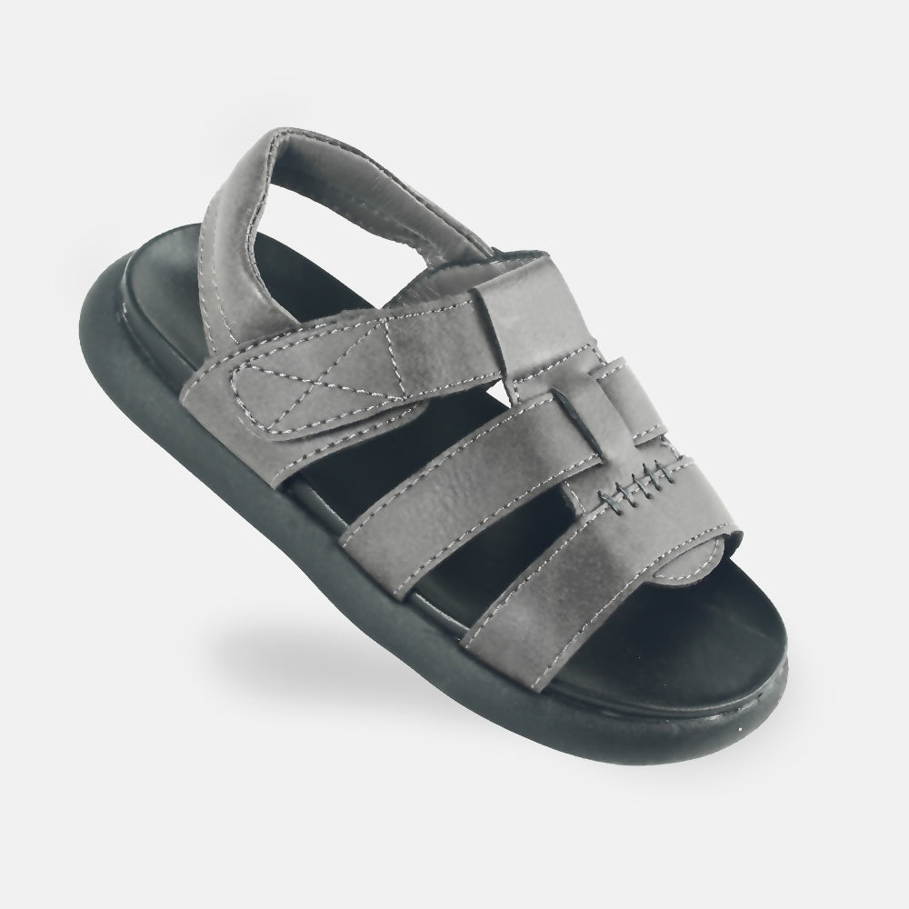 BOY SANDAL GREY HOOP SOFT-BASE