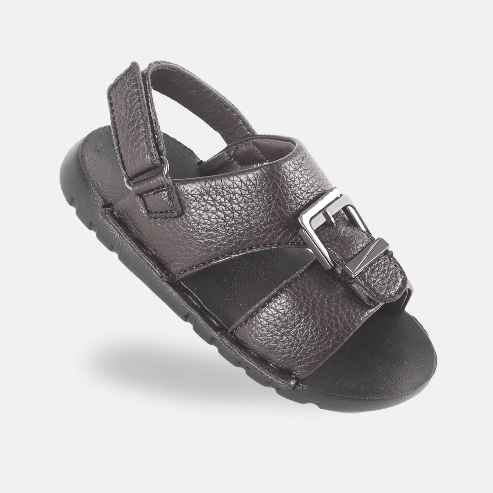 BOY SANDAL BROWN SOFT OPEN TOE