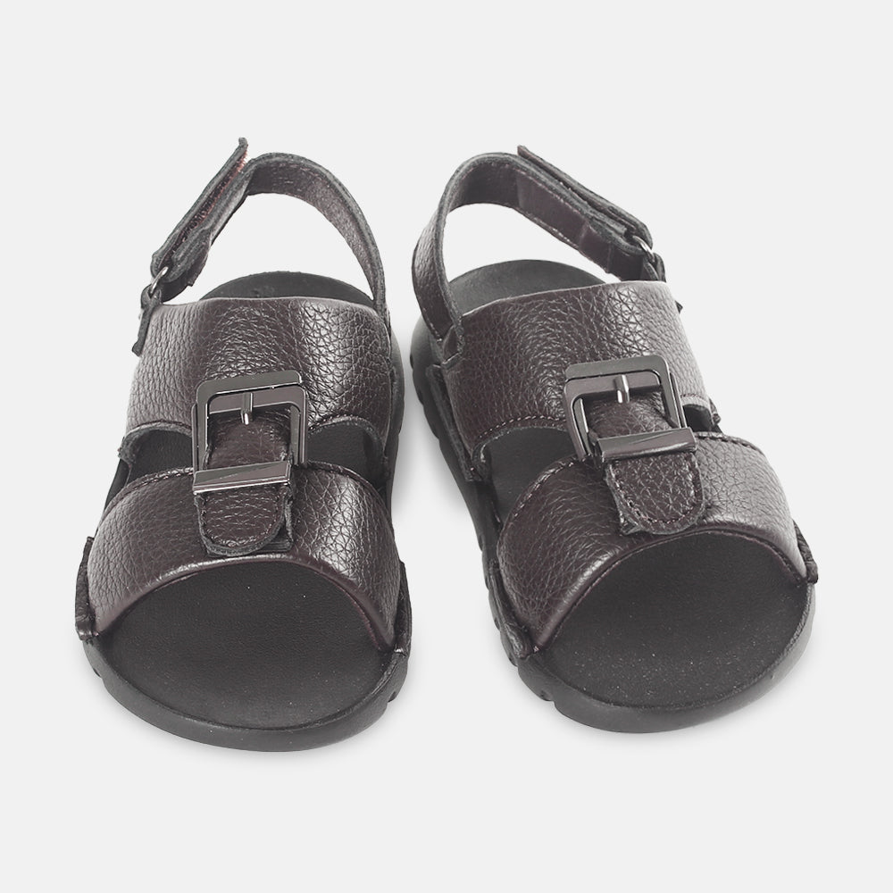 BOY SANDAL BROWN SOFT OPEN TOE