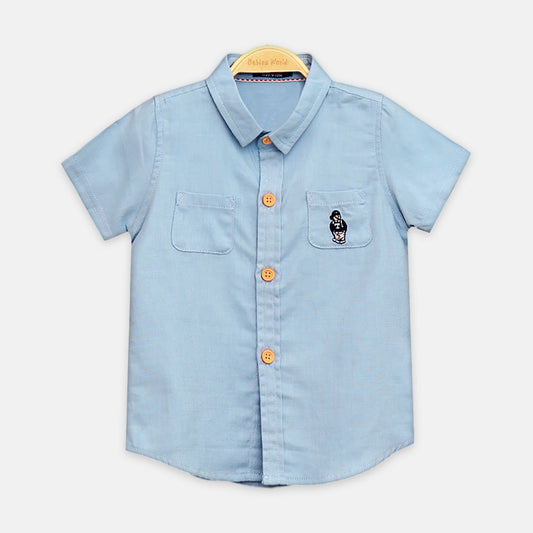 BOY SHIRT LIGHT BLUE SHORT-SLEEVE