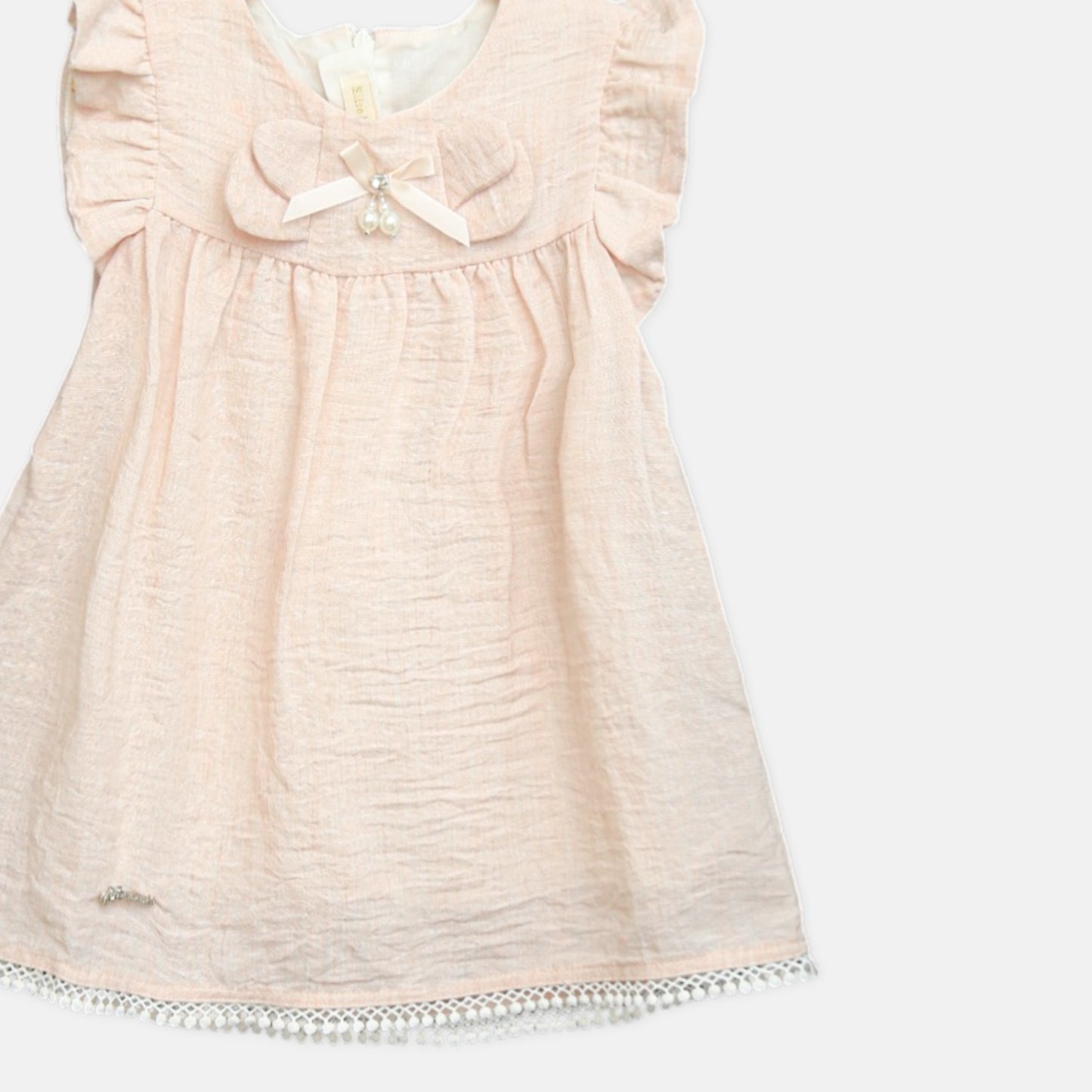 Pink Lace Trim Frock