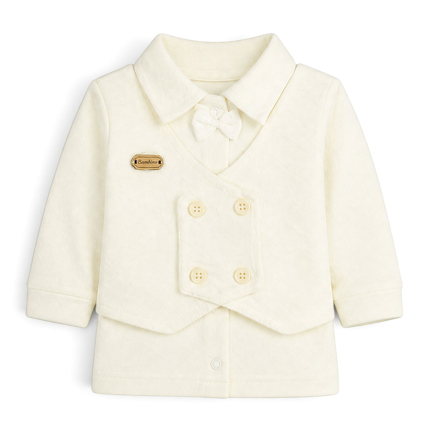 CREAM VEST-STYLE BABY BOY GIFT SET