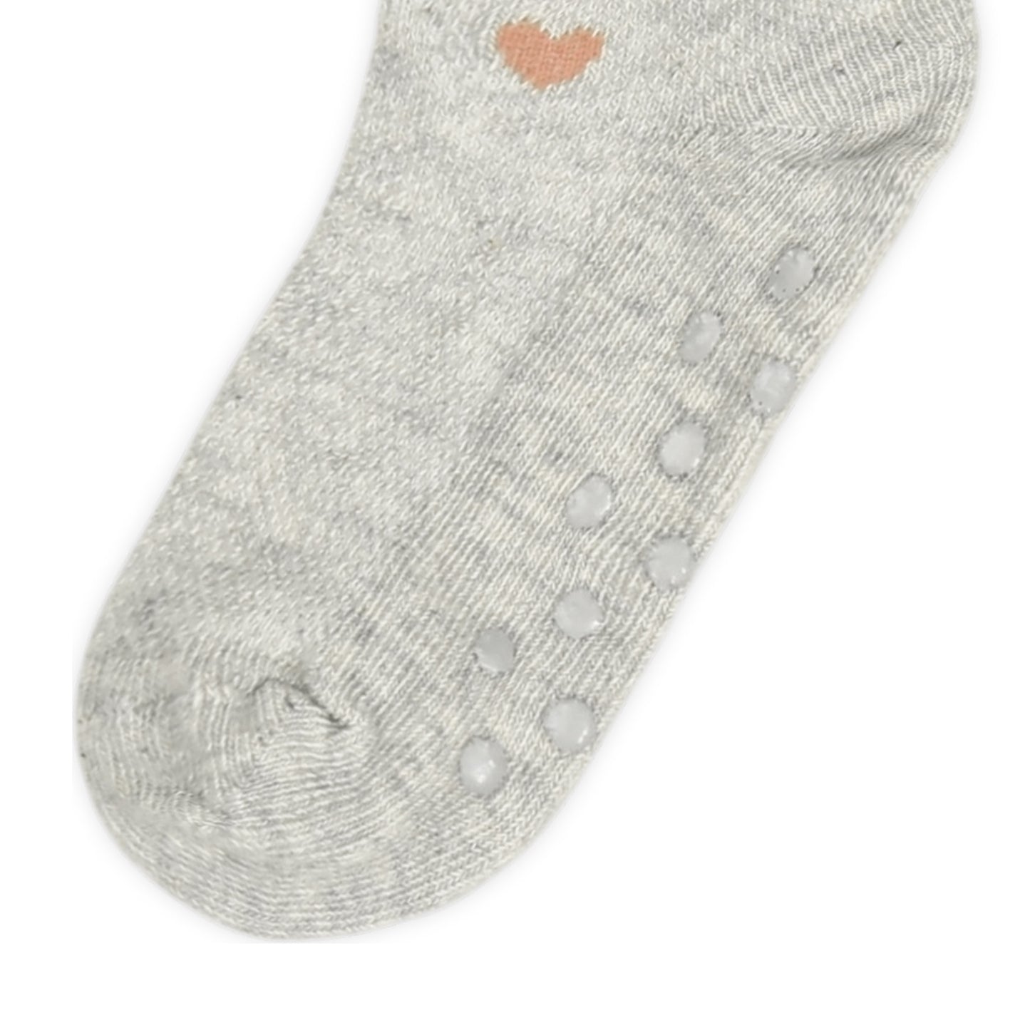 GREY & PINK ANKLE GIRL SOCKS PK-2