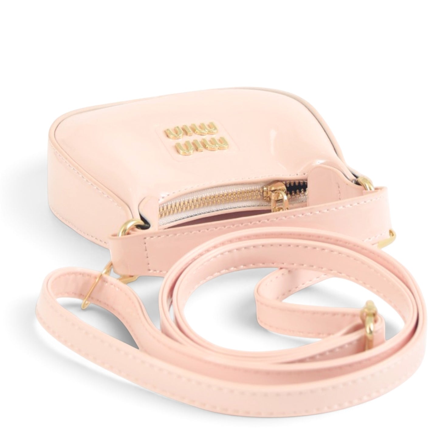 Chic Pink Patent Mini Shoulder Bag