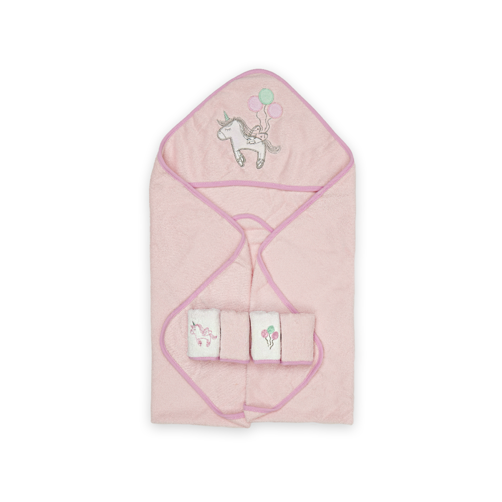 BATH TOWEL & 4 FACE TOWELS