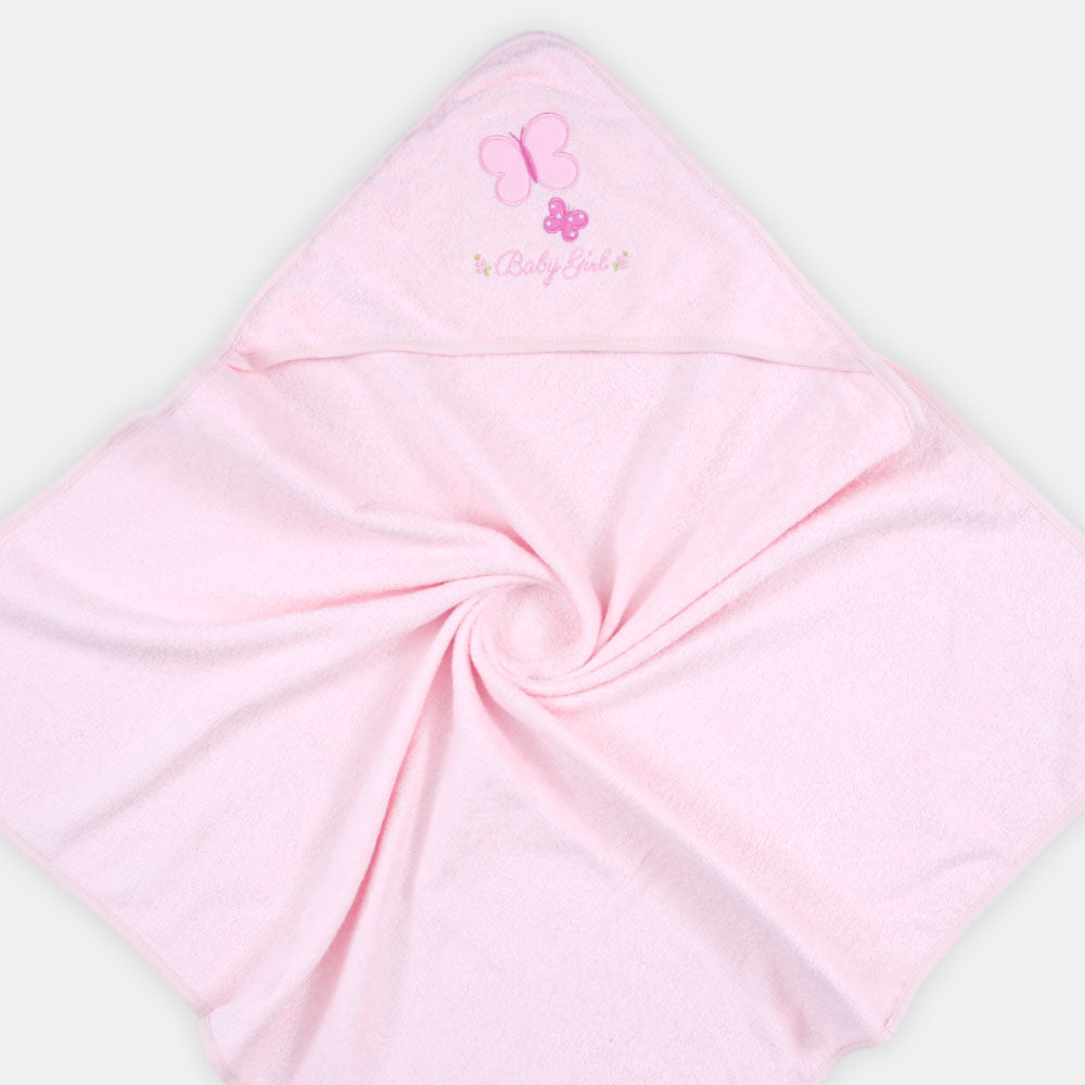 BATH TOWEL WITH 4 FACE TOWELS PINK