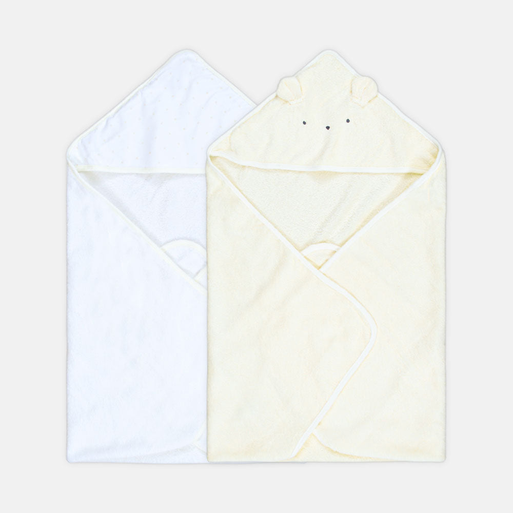 BATH TOWEL PK-2 YELLOW / WHITE