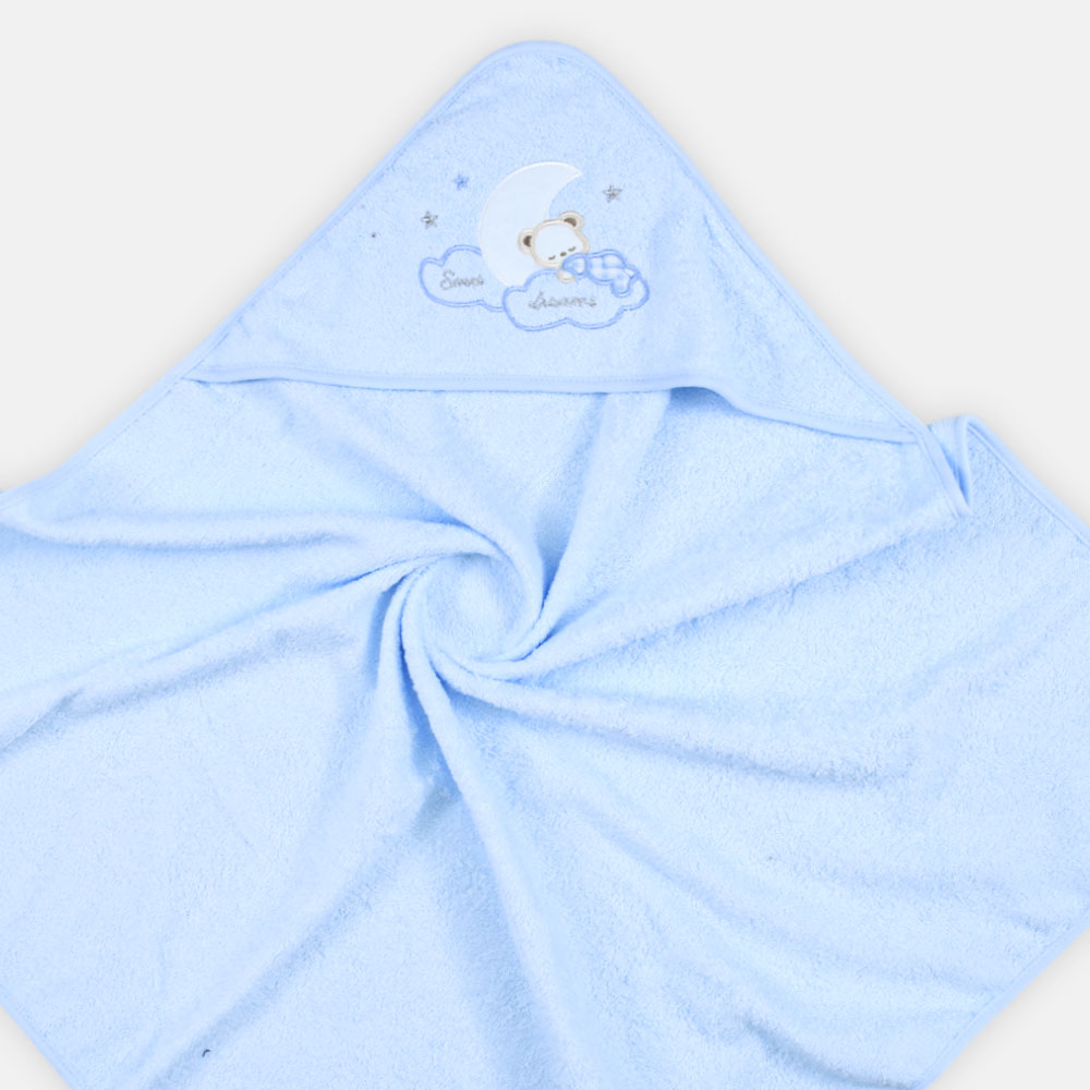 BATH TOWEL W/FACE TOWEL BLUE