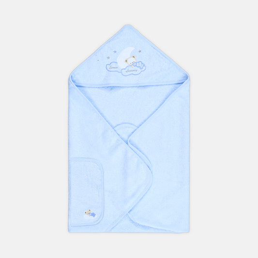 BATH TOWEL W/FACE TOWEL BLUE