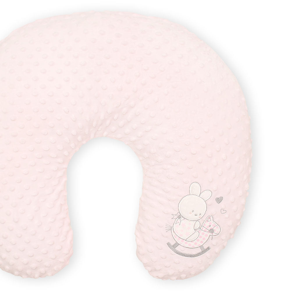 NURSING PILLOW PINK BUNNY MINKY