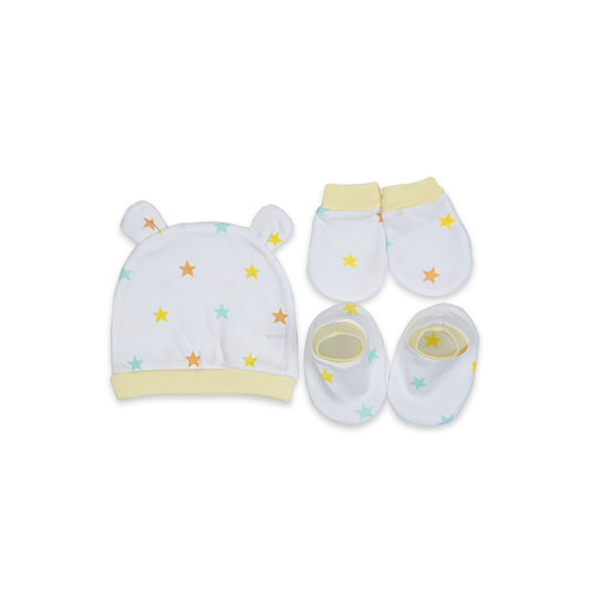 CAP SET WITH MITTEN & BOOTIES