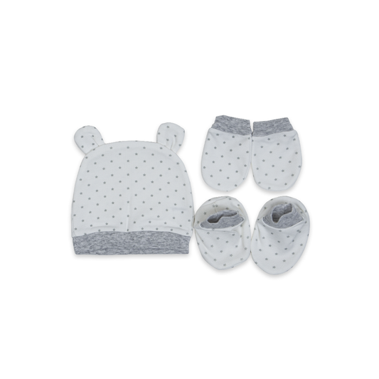 CAP SET WITH MITTEN & BOOTIES