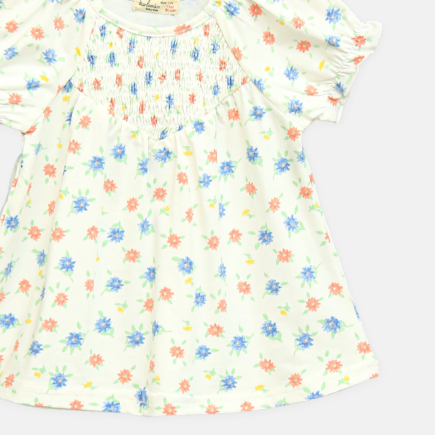 Bright Meadow Ruffle Top Cream
