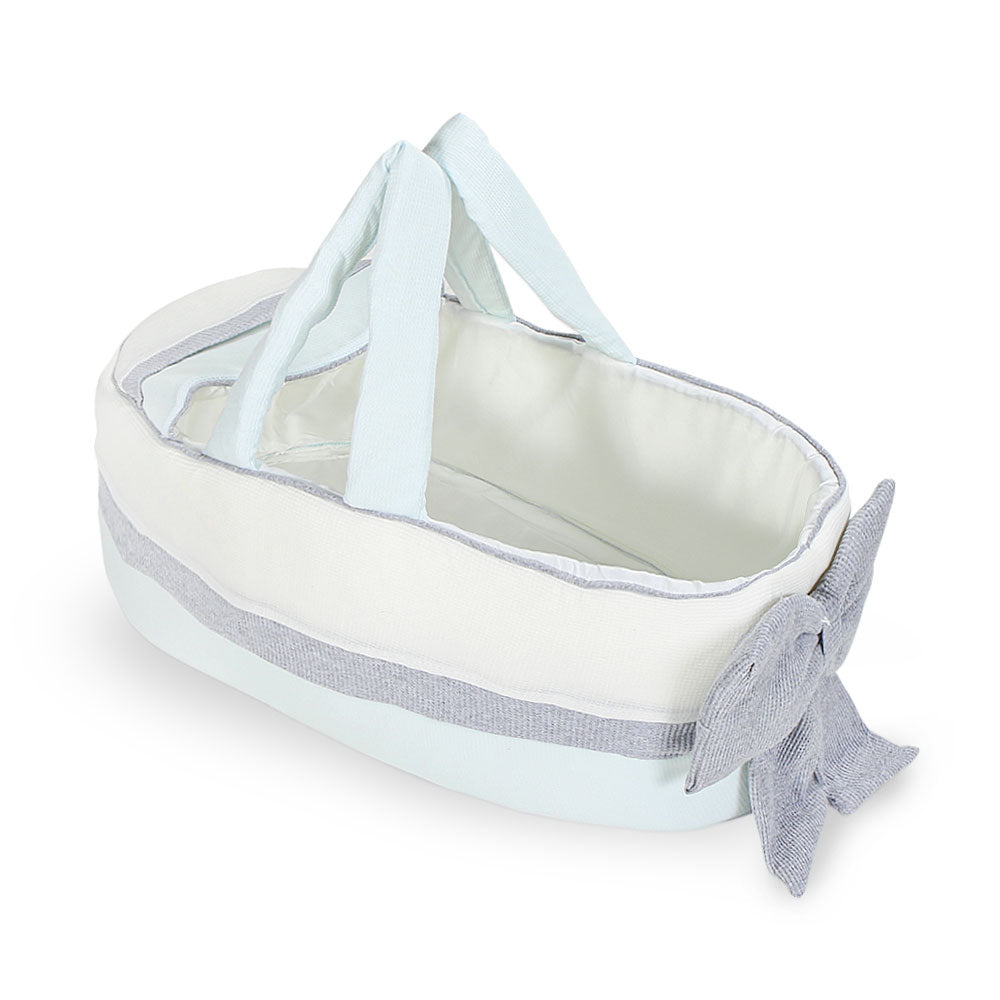 CARRY CRIB BLUE BOW