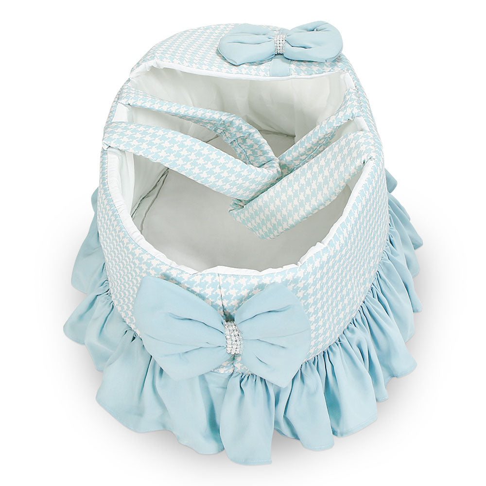 CARRY CRIB BLUE CRYSTAL BOW