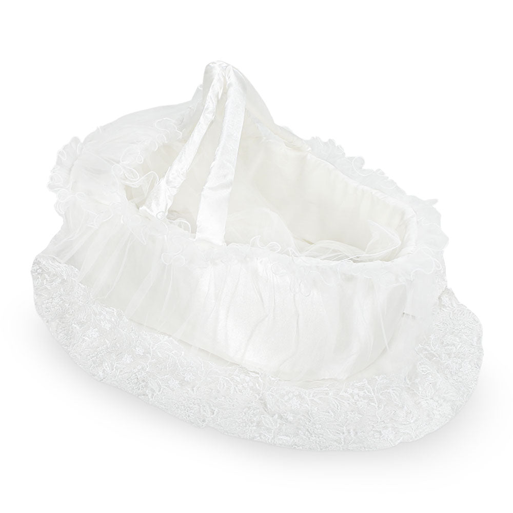 CARRY CRIB WHITE FLOUNCE LACED