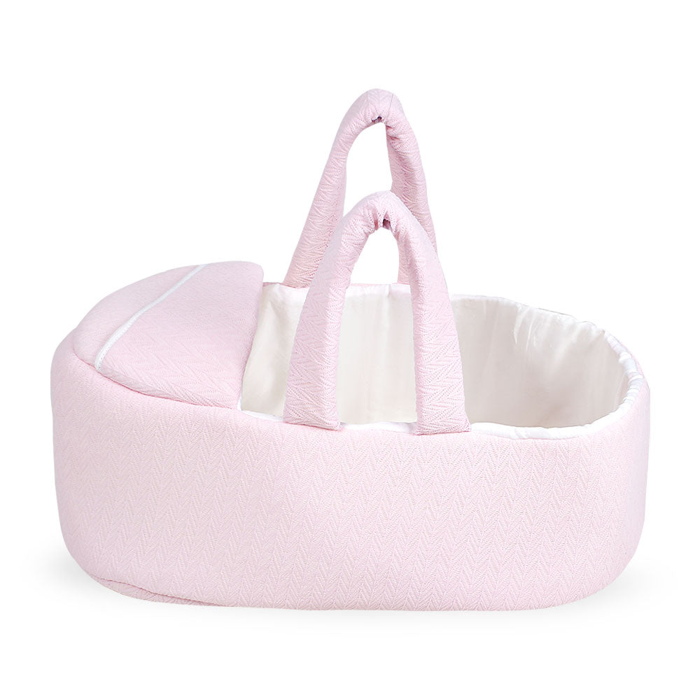 CARRY CRIB MINIMAL PINK TEXTURED