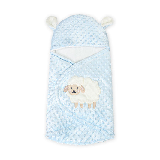 CARRY NEST BLUE MINKY SHEEP BOY