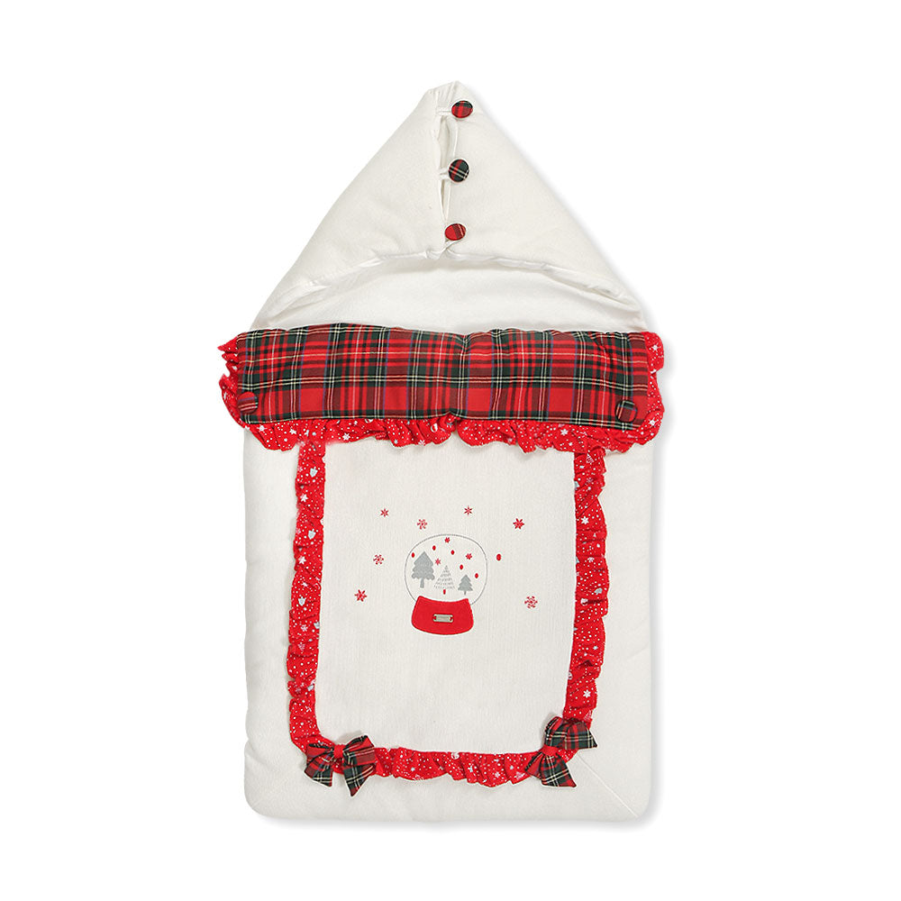 CARRY NEST RED PLAID SNOW GLOBE
