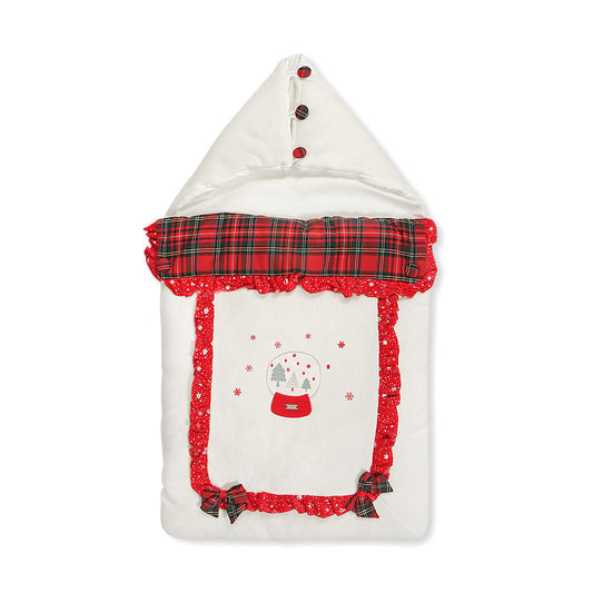 CARRY NEST RED PLAID SNOW GLOBE