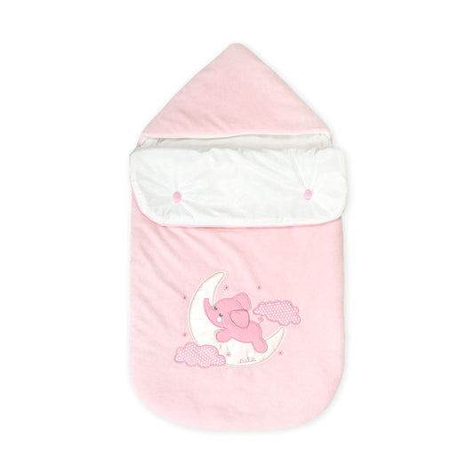 CARRY NEST PINK PLUSH ELEPHANT & MOON GIRL