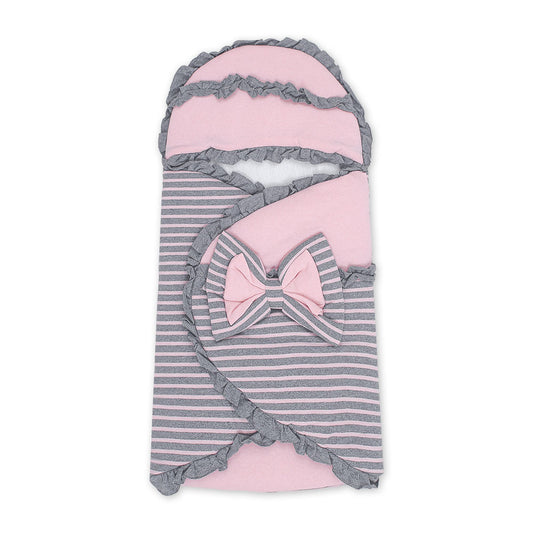 CARRY NEST PINK STRIPED BOW