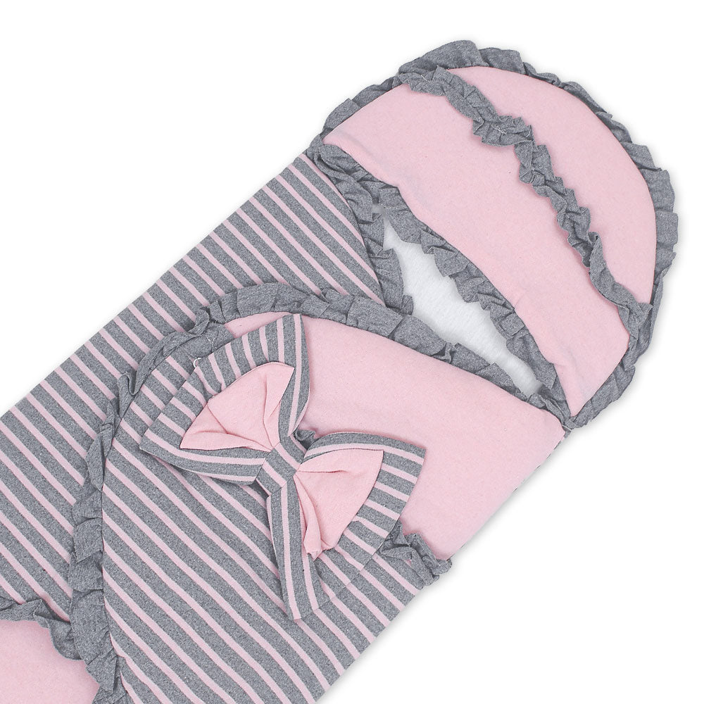 CARRY NEST PINK STRIPED BOW