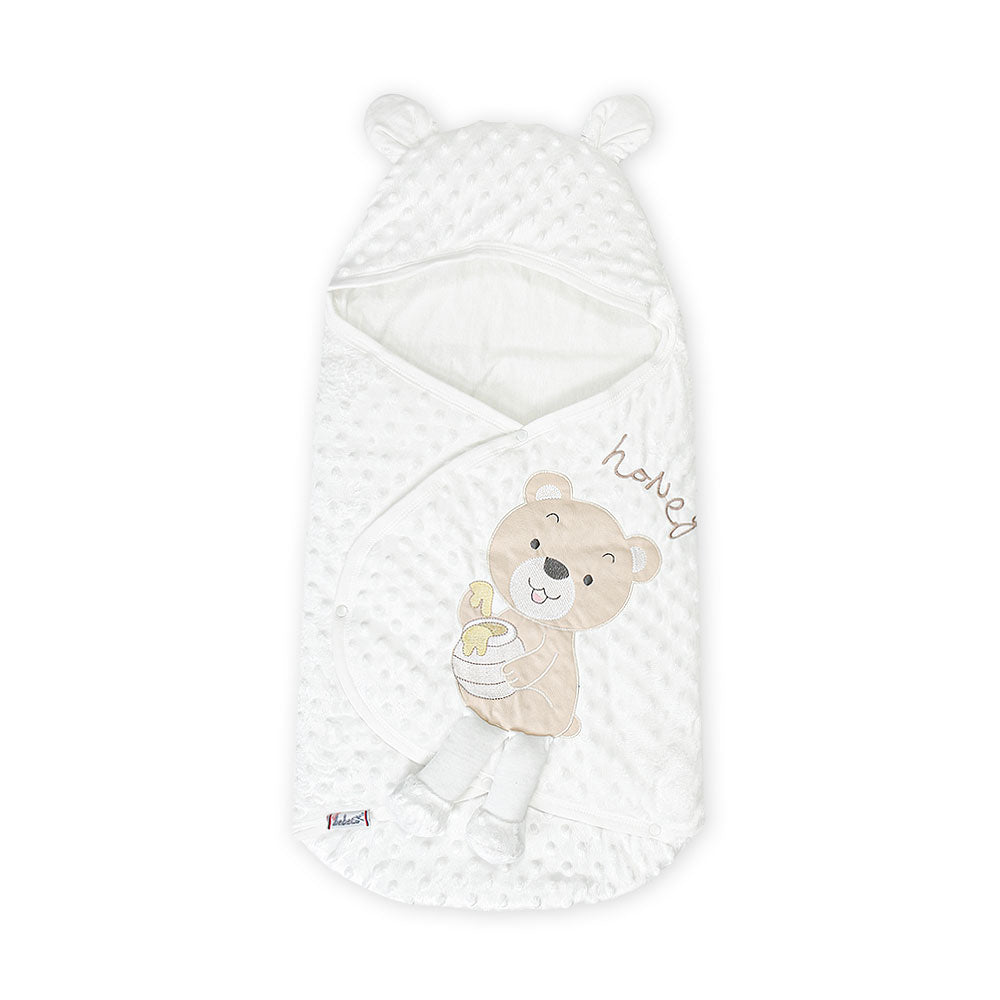 CARRY NEST CREAM MINKY BEAR & HONEY UNISEX