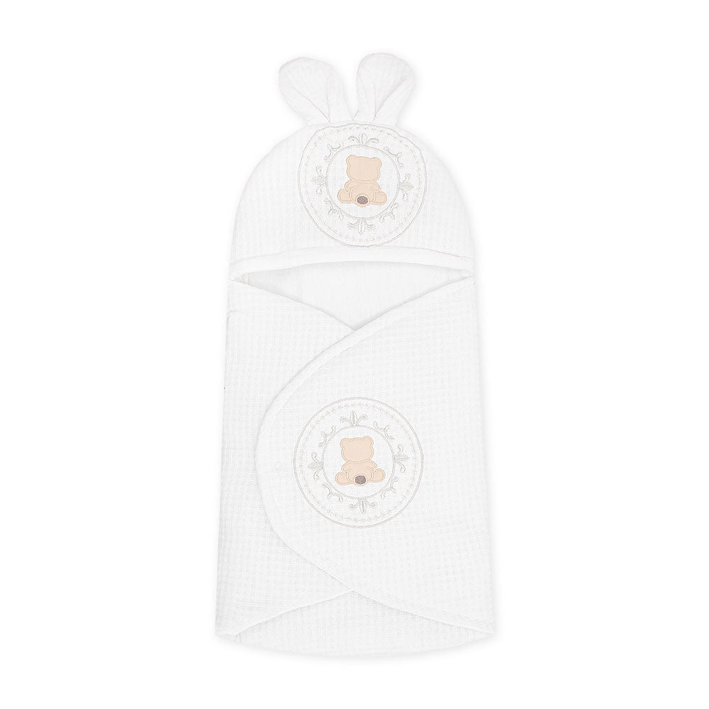 CARRY NEST WHITE TEXTURED BEAR FANCY