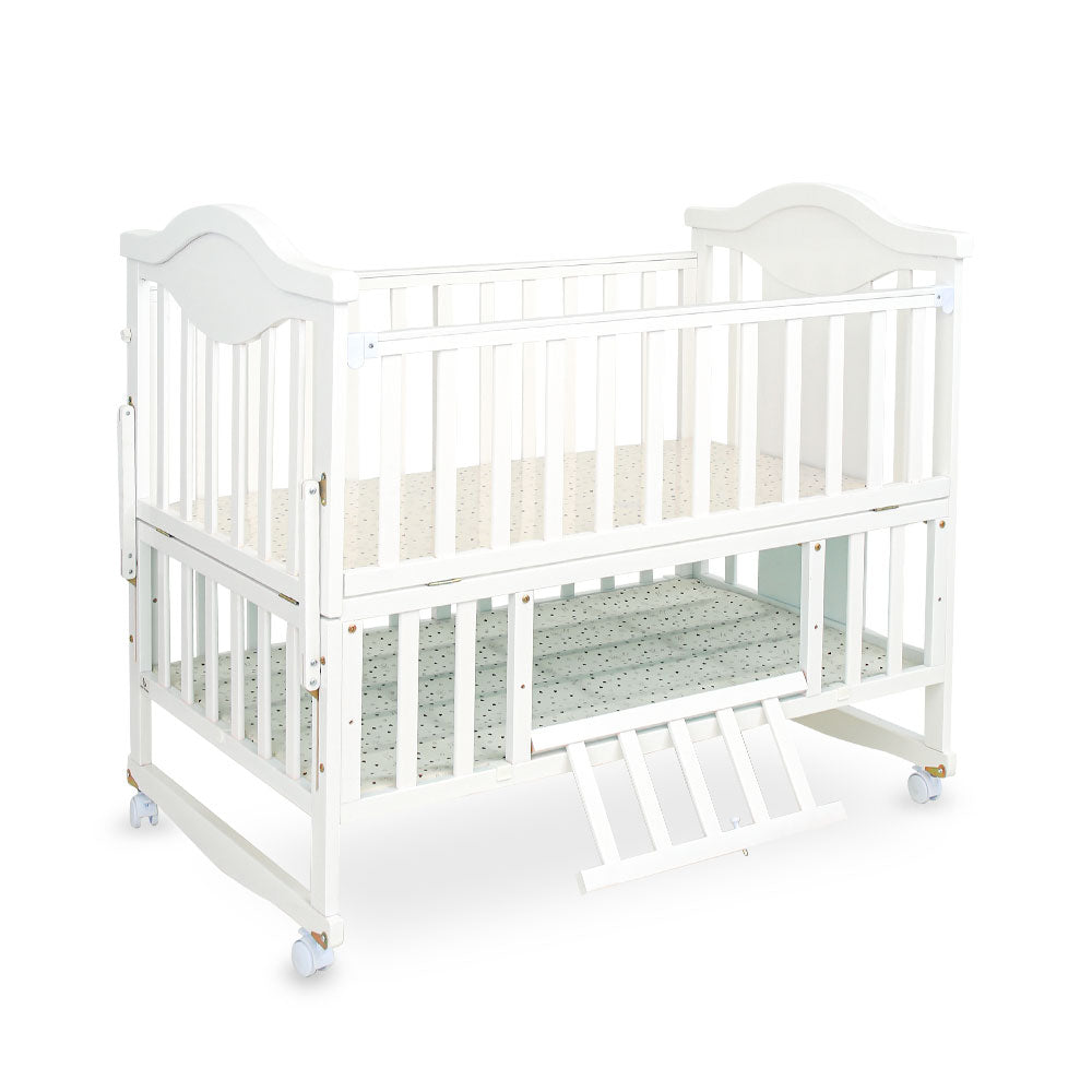 BABY WOODEN COT WHITE
