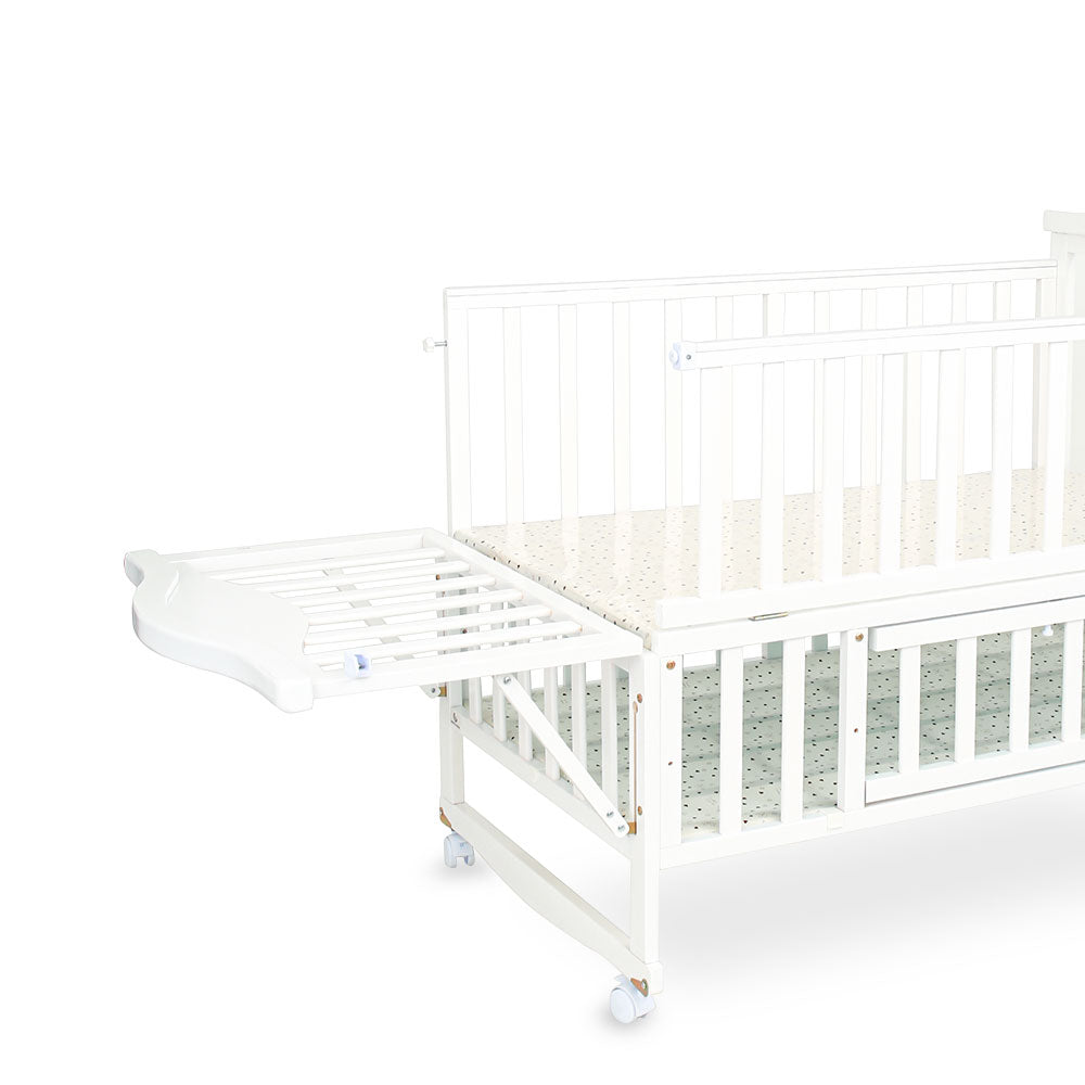BABY WOODEN COT WHITE